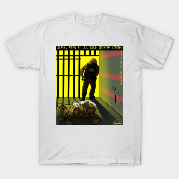 Kids Cages Bear T-Shirt by Felipe.Makes.Cartoons